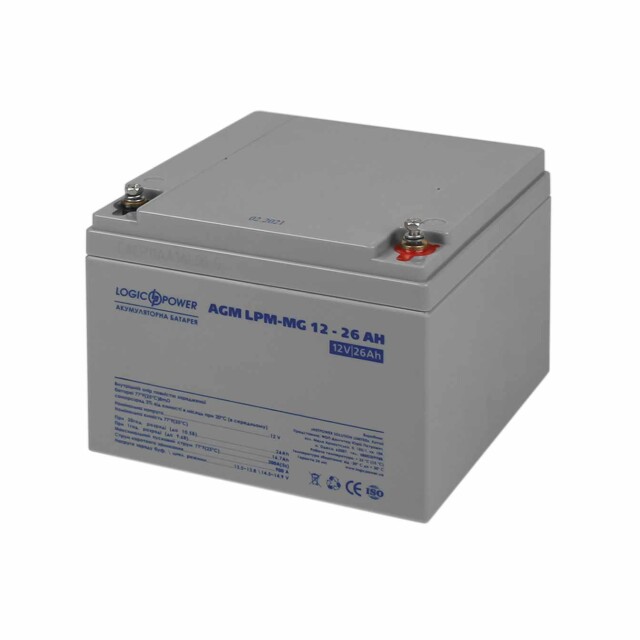 фотографія акумулятор мультигелевий logicpower lpm-mg 12v - 26 ah фотографія акумулятор мультигелевий logicpower lpm-mg 12v - 26 ah