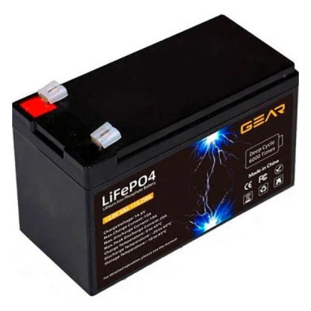 фотографія gear lifepo4 12.8v / 9 ah (115wh) - lifepo4 акумуляторна батарея 12.8в 9агод фотографія gear lifepo4 12.8v / 9 ah (115wh) - lifepo4 акумуляторна батарея 12.8в 9агод