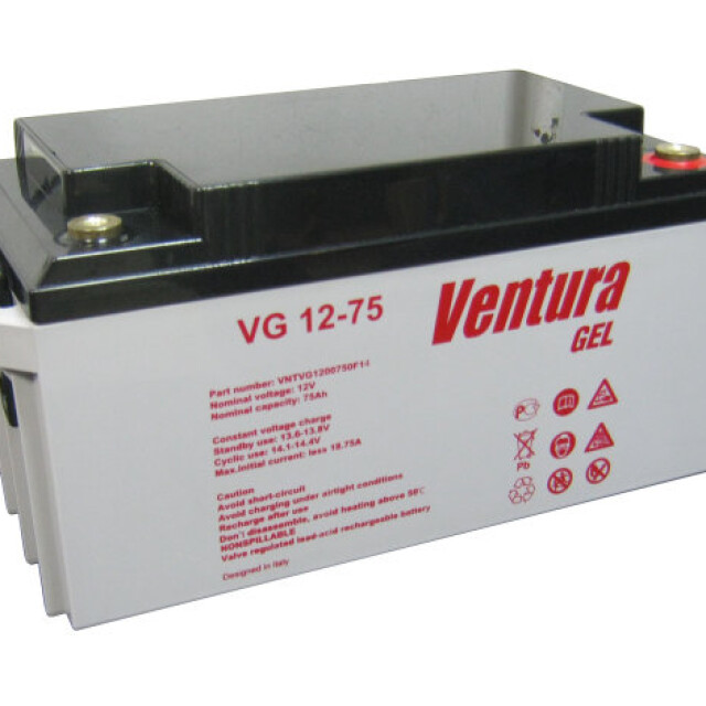 фотографія ventura vg 12-75 gel - акумулятор 75аг 12в фотографія ventura vg 12-75 gel - акумулятор 75аг 12в