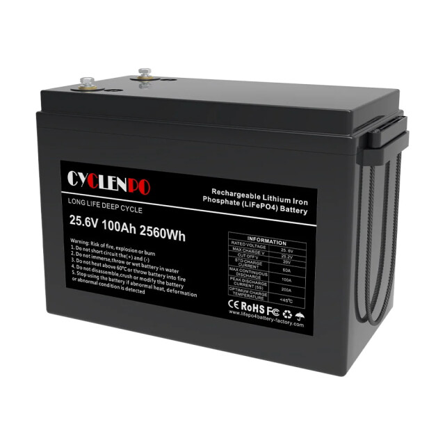 фотографія cyclen 25.6v 100ah lifepo4 - акумулятор 2560 втгод фотографія cyclen 25.6v 100ah lifepo4 - акумулятор 2560 втгод