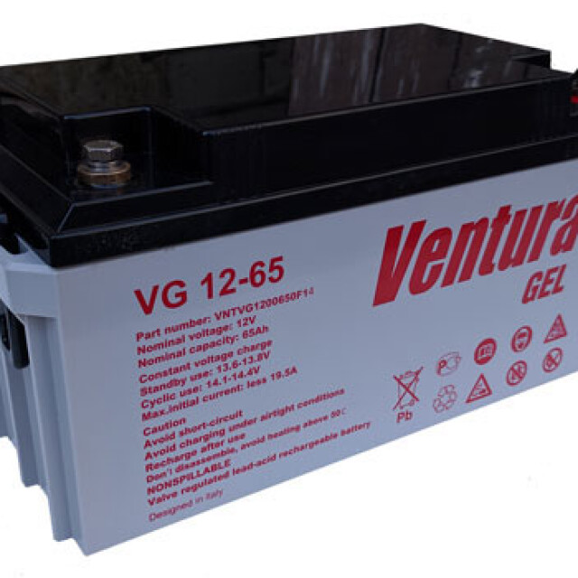 фотография ventura vg 12-65 gel - аккумулятор 65ач 12в