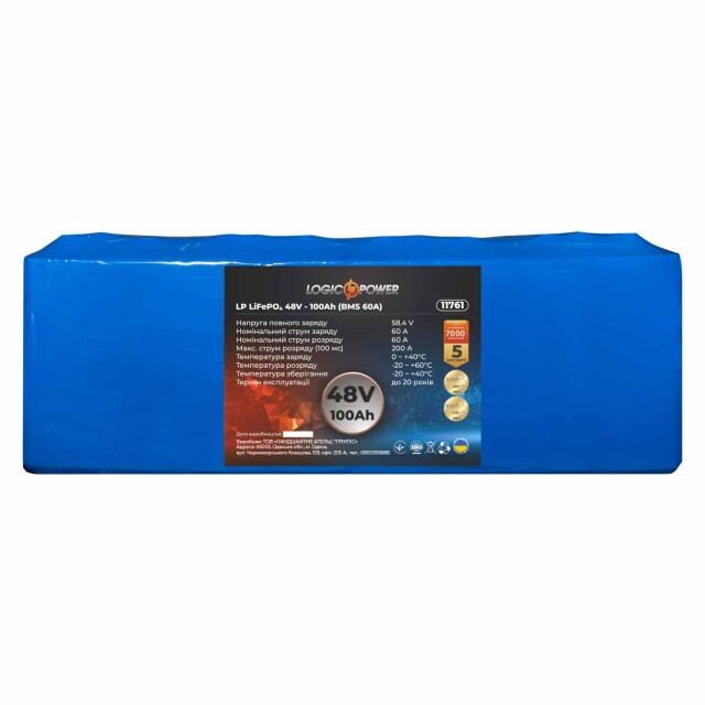 фотографія акумулятор lifepo4 logicpower 48v - 100 ah (bms 60a) фотографія акумулятор lifepo4 logicpower 48v - 100 ah (bms 60a)