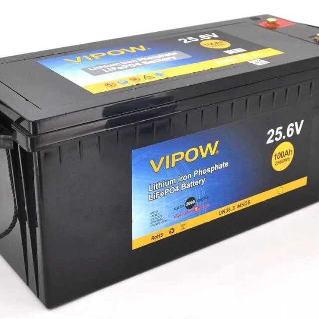 фотография аккумулятор vipow lifepo4 25,6v 100ah со встроенной вмs платой 80a фотография аккумулятор vipow lifepo4 25,6v 100ah со встроенной вмs платой 80a