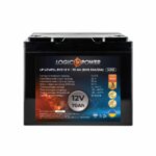 фотография Аккумулятор LiFePO4 LogicPower 12V - 70 Ah (BMS 50A/25A) пластик