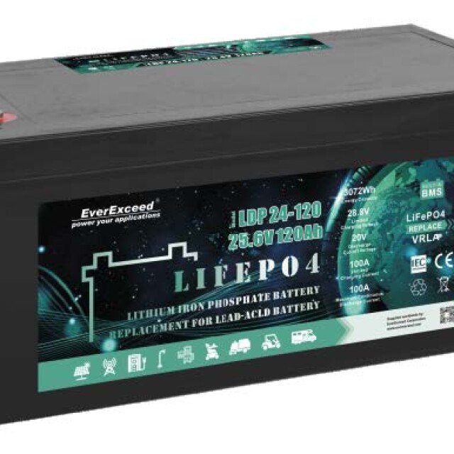 фотография lifepo4 everexceed ldp 24-120 (25,6v-120ah) литиевый аккумулятор фотография lifepo4 everexceed ldp 24-120 (25,6v-120ah) литиевый аккумулятор