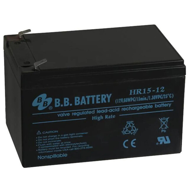 фотографія bb battery hr 15-12/t2 - акумулятор 15аг 12в фотографія bb battery hr 15-12/t2 - акумулятор 15аг 12в
