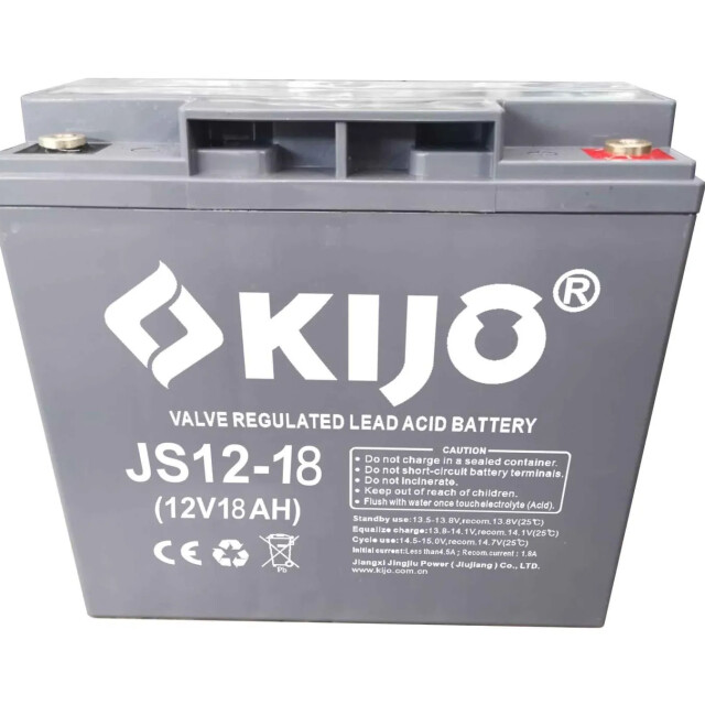 фотография kijo js12-18, 12v 18ah - универсальный agm аккумулятор 18ач фотография kijo js12-18, 12v 18ah - универсальный agm аккумулятор 18ач