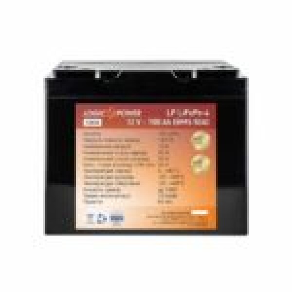 фотографія Акумулятор LiFePO4 LogicPower 12V - 100 Ah (BMS 50A) пластик