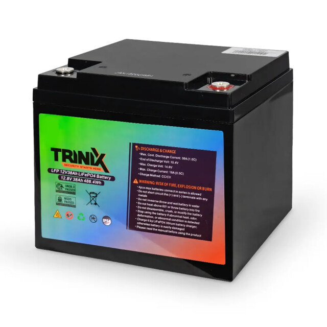 фотография trinix 12v38ah - lifepo4 аккумуляторная батарея 12в 38ач