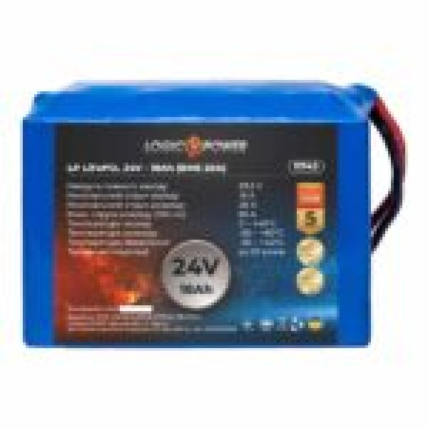 фотографія Акумулятор LiFePO4 LogicPower 24V - 18 Ah (BMS 20A) фотографія Акумулятор LiFePO4 LogicPower 24V - 18 Ah (BMS 20A)
