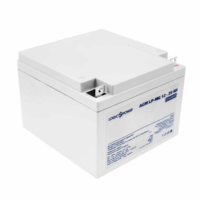 фотографія акумулятор мультигелевий logicpower lp-mg 12v - 26 ah silver фотографія акумулятор мультигелевий logicpower lp-mg 12v - 26 ah silver