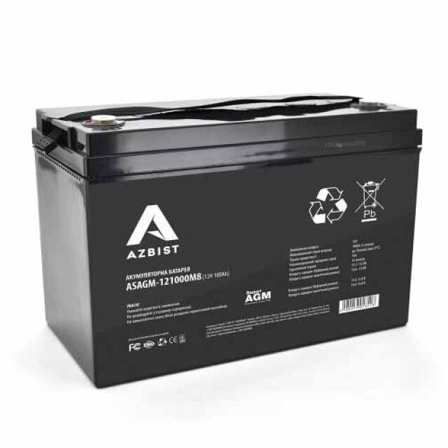 фотографія azbist super asagm-121000m8 - акумулятор 100ah 12v фотографія azbist super asagm-121000m8 - акумулятор 100ah 12v