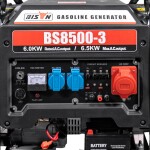 фотографія bison bs8500-3 фазний генератор бензиновий 6 квт №2