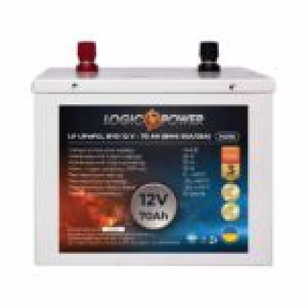 фотография Аккумулятор LiFePO4 LogicPower 12V - 70 Ah (BMS 50A/25A) металл