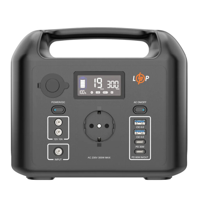 фотографія lp charger 300 - багатофункціональна портативна зарядна станція 300w, 320wh фотографія lp charger 300 - багатофункціональна портативна зарядна станція 300w, 320wh