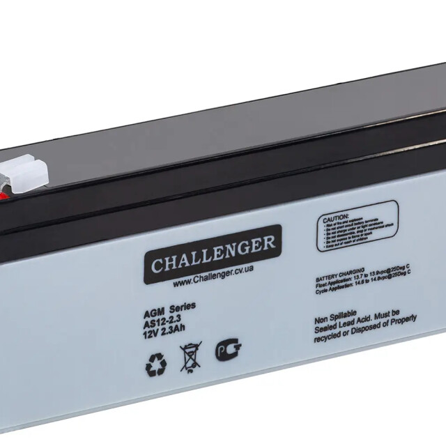 фотографія challenger as12-2.3 - акумулятор 2.3аг 12в фотографія challenger as12-2.3 - акумулятор 2.3аг 12в