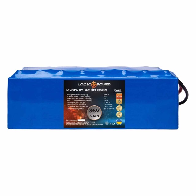 фотографія акумулятор lifepo4 logicpower 36v - 50 ah (bms 50a/30a) фотографія акумулятор lifepo4 logicpower 36v - 50 ah (bms 50a/30a)