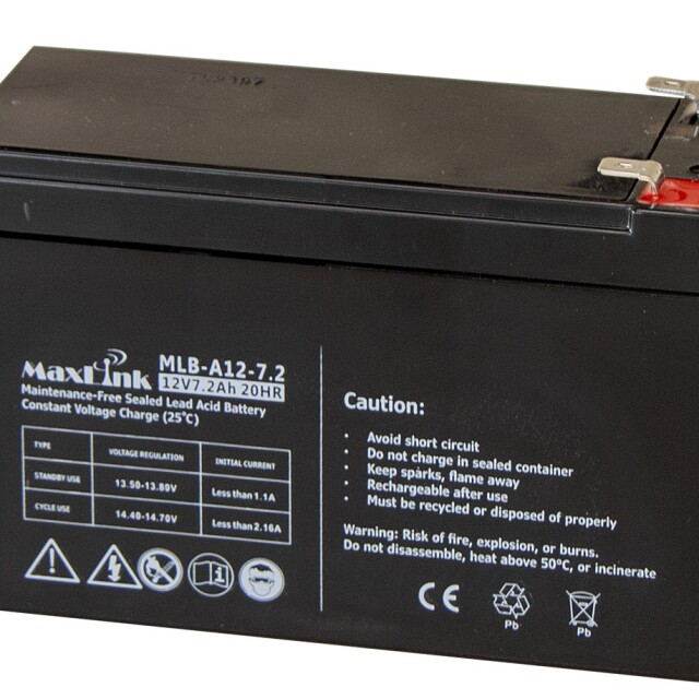 фотография аккумулятор 12в 7ач maxlink mlb-a12-7.2ah фотография аккумулятор 12в 7ач maxlink mlb-a12-7.2ah
