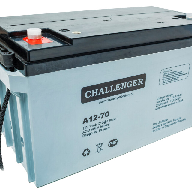 фотографія challenger a12-70 - акумулятор 70аг 12в фотографія challenger a12-70 - акумулятор 70аг 12в