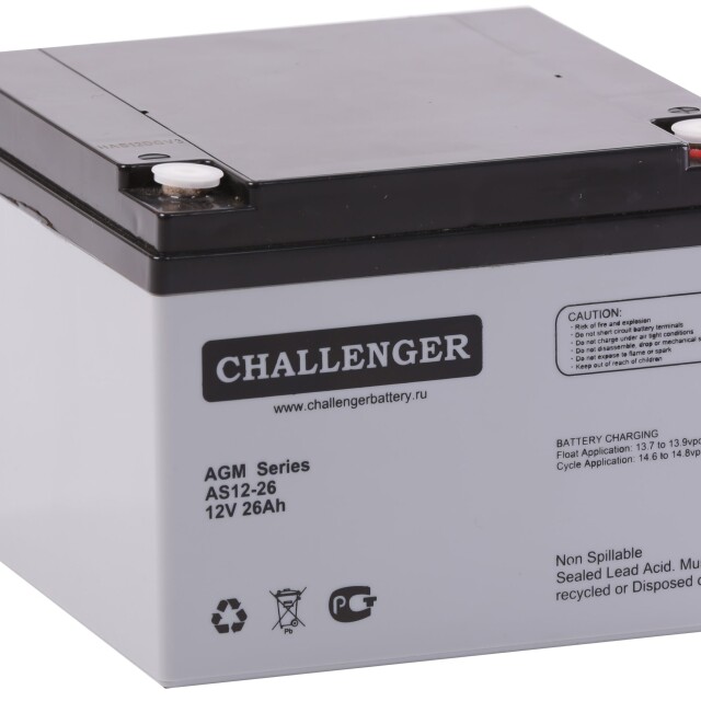 фотография challenger as12-26 - аккумулятор 26ач 12в фотография challenger as12-26 - аккумулятор 26ач 12в