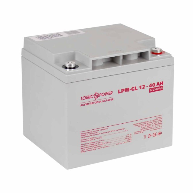 фотографія акумулятор гелевий logicpower lpm-gl 12v - 40 ah фотографія акумулятор гелевий logicpower lpm-gl 12v - 40 ah