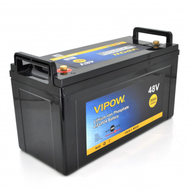 фотография аккумулятор vipow lifepo4 51,2v 30ah со встроенной вмs платой 25a фотография аккумулятор vipow lifepo4 51,2v 30ah со встроенной вмs платой 25a