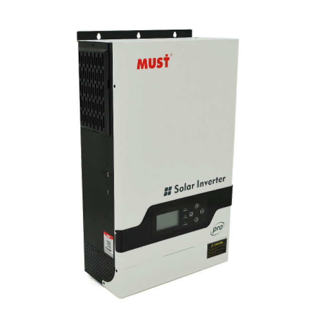 фотографія гібридний інвертор must pv18-5248pro, 5200w, 48v, струм заряду 1-60a, 160-275v, mppt (80а, 450 vdc) фотографія гібридний інвертор must pv18-5248pro, 5200w, 48v, струм заряду 1-60a, 160-275v, mppt (80а, 450 vdc)