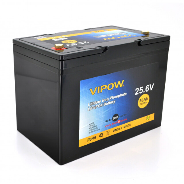 фотография аккумулятор vipow lifepo4 25,6v 30ah со встроенной вмs платой 25a фотография аккумулятор vipow lifepo4 25,6v 30ah со встроенной вмs платой 25a
