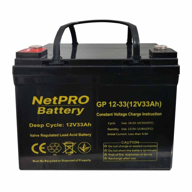 фотография netpro gp 12-33 - аккумулятор 12в 33 ач