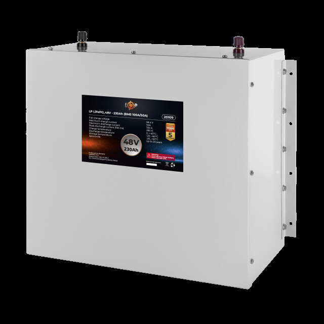 фотографія акумулятор lifepo4 logicpower 48v - 230 ah (bms 100a/50a) метал фотографія акумулятор lifepo4 logicpower 48v - 230 ah (bms 100a/50a) метал