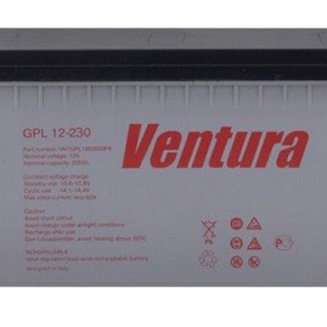фотография ventura gpl 12-230 - аккумулятор 230ач 12в фотография ventura gpl 12-230 - аккумулятор 230ач 12в