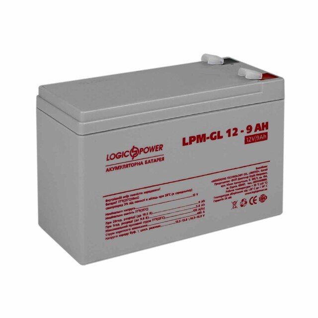фотографія акумулятор гелевий logicpower lpm-gl 12v - 9 ah фотографія акумулятор гелевий logicpower lpm-gl 12v - 9 ah