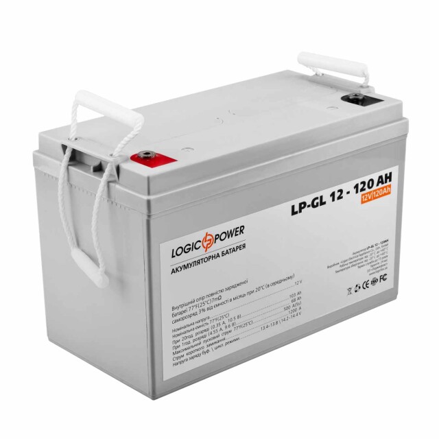фотографія акумулятор гелевий logicpower lp-gl 12v - 120 ah silver фотографія акумулятор гелевий logicpower lp-gl 12v - 120 ah silver