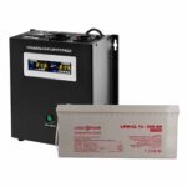 фотографія LogicPower ДБЖ W1000VA + гелева батарея 2700W - комплект резервного живлення для котла