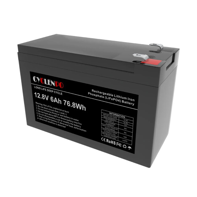 фотографія cyclen 12.8v 6ah lifepo4 - акумулятор 76.8 втгод фотографія cyclen 12.8v 6ah lifepo4 - акумулятор 76.8 втгод