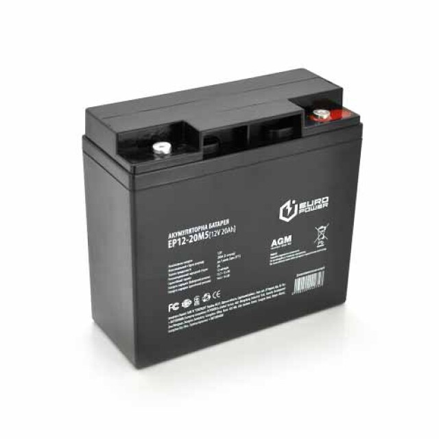 фотография europower agm ep12-20m5 - аккумулятор 20ah 12v