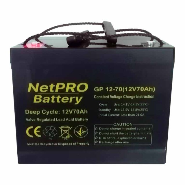 фотографія netpro gp 12-70 - акумулятор 12в 70 аг фотографія netpro gp 12-70 - акумулятор 12в 70 аг