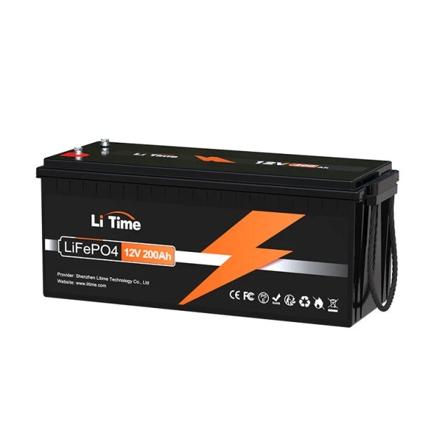 фотография litime 12v 200ah (12.8v-200ah, 2560 вт*год, 100a bms) - lifepo4 аккумулятор