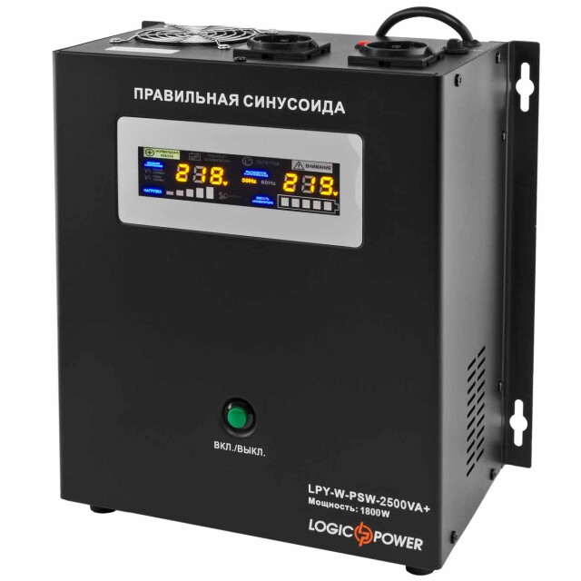 фотографія logicpower lpy-w-psw-2500va+(1800вт)10a/20a - дбж із правильною синусоїдою