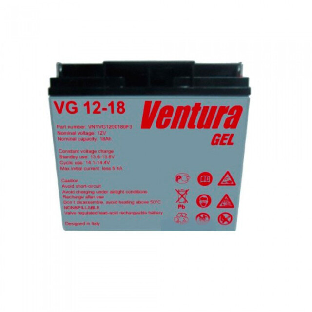 фотографія ventura vg 12-18 gel - акумулятор 18аг 12в фотографія ventura vg 12-18 gel - акумулятор 18аг 12в