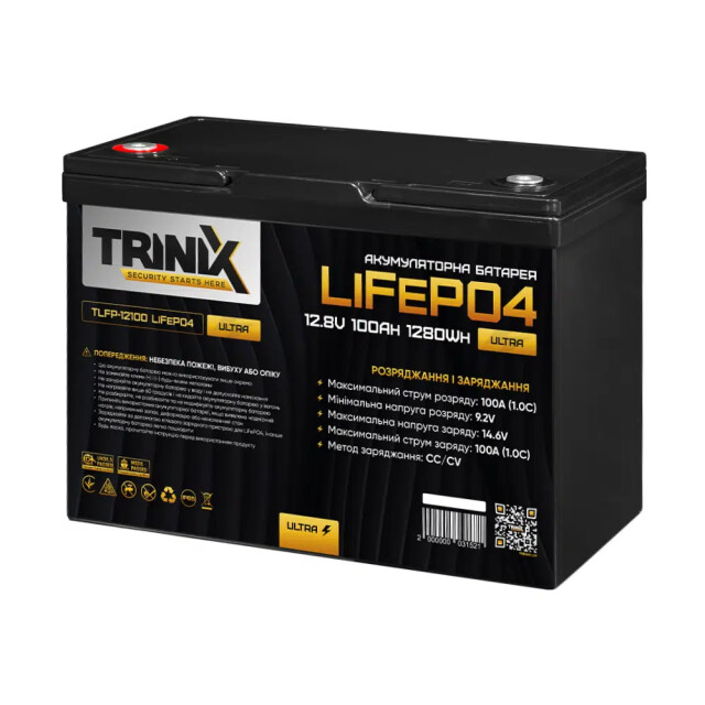 фотографія trinix tlfp-12100 ultra - lifepo4 акумуляторна батарея 12.8в 100агод фотографія trinix tlfp-12100 ultra - lifepo4 акумуляторна батарея 12.8в 100агод