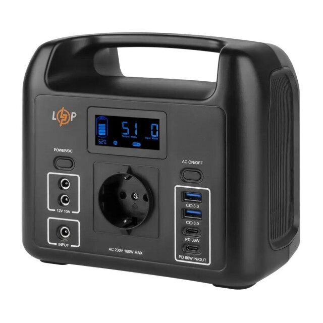 фотографія lp charger 160 - багатофункціональна портативна зарядна станція 160w, 204wh фотографія lp charger 160 - багатофункціональна портативна зарядна станція 160w, 204wh