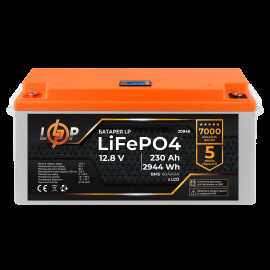 Аккумулятор LP LiFePO4 для ИБП LCD 12V (12,8V) - 230 Ah (2944Wh) (BMS 80A/40A) пластик