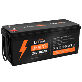 LiTime 24V 100Ah (25.6V-100Ah, 2560 Вт*год, 100A BMS) - LiFePO4 акумулятор