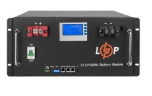 фотография Акумулятор LP LiFePO4 48V (51,2V) - 100 Ah (5120Wh) (Smart BMS 100A) с LCD RM фотография Акумулятор LP LiFePO4 48V (51,2V) - 100 Ah (5120Wh) (Smart BMS 100A) с LCD RM