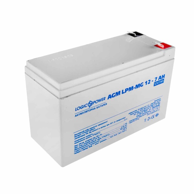 фотографія акумулятор мультигелевий logicpower lpm-mg 12v - 7 ah фотографія акумулятор мультигелевий logicpower lpm-mg 12v - 7 ah