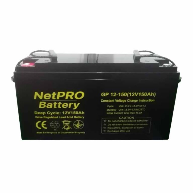 фотографія netpro gp 12-150 - акумулятор 12в 150 аг фотографія netpro gp 12-150 - акумулятор 12в 150 аг