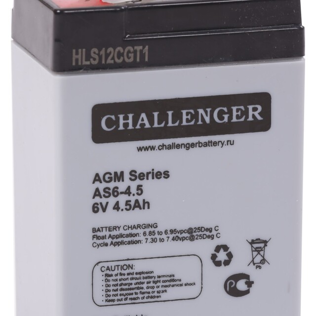фотографія challenger as6-4.5 - акумулятор 4.5аг 6в фотографія challenger as6-4.5 - акумулятор 4.5аг 6в