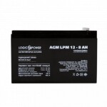 фотография аккумулятор agm logicpower lpm 12v - 8 ah №1
