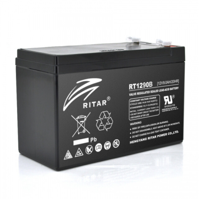 фотографія акумулятор для безперебійника ritar rt1290b, black case, 12v 9ah фотографія акумулятор для безперебійника ritar rt1290b, black case, 12v 9ah
